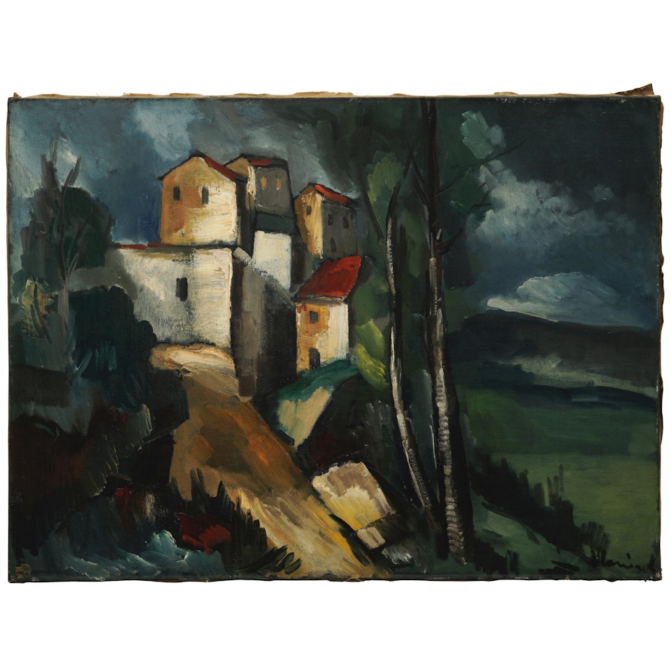 Maisons sur la colline au Petit-Andelys by Maurice de Vlaminck