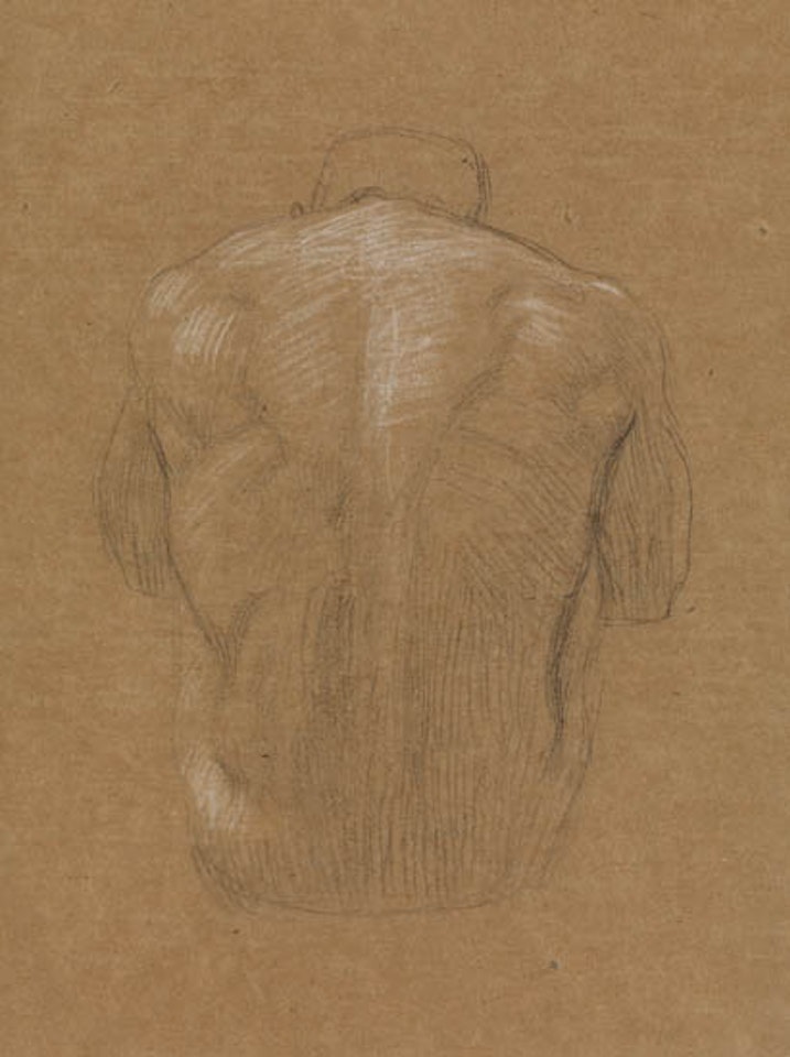 Studie für den Mann des Sitzenden Menschenpaares by Gustav Klimt