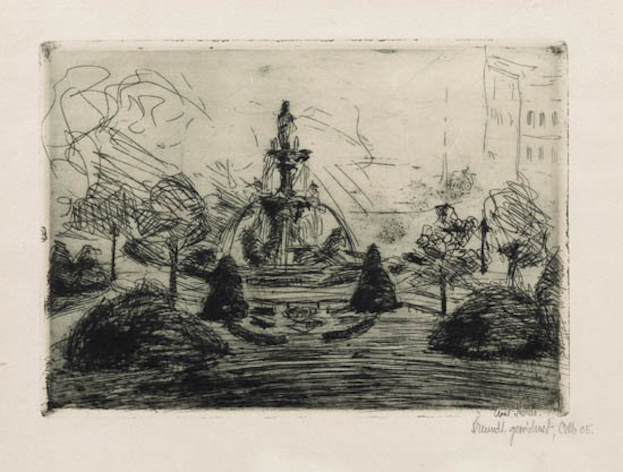 Brunnenplatz by Emil Nolde