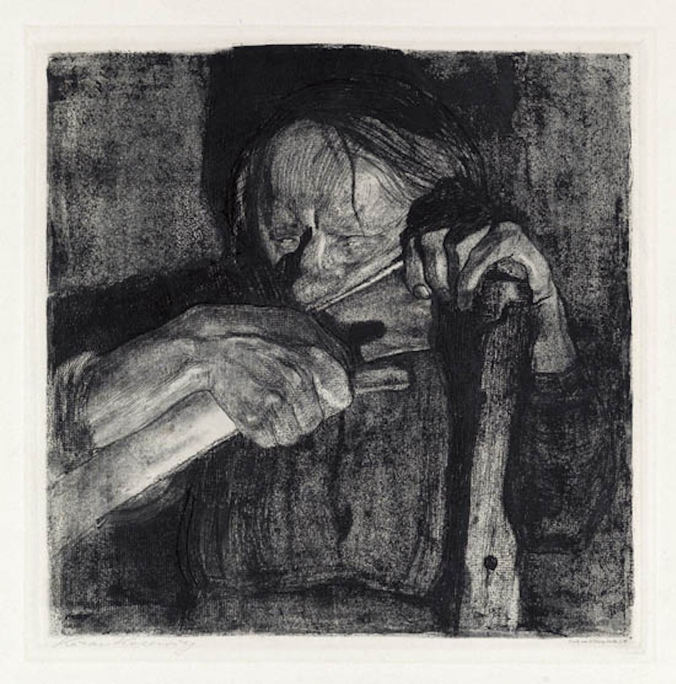 Beim Dengeln by Kathe Kollwitz