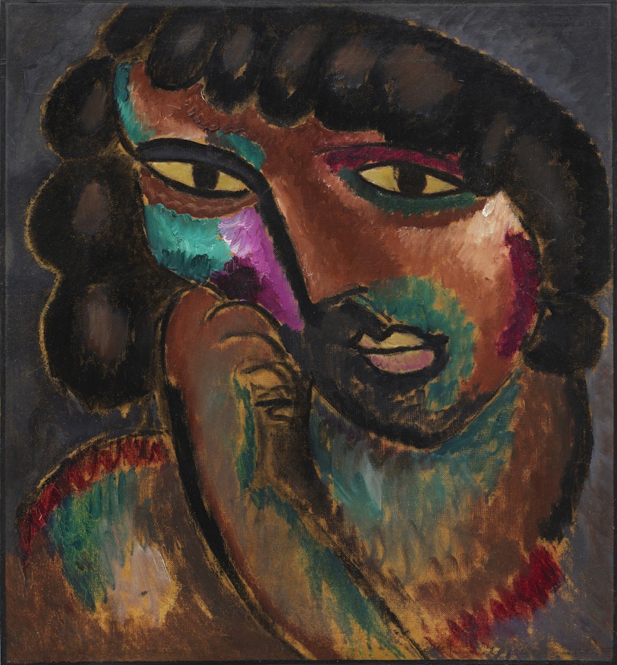 Kopf in Bronzefarben - Bildnis Sacharoff by Alexej von Jawlensky