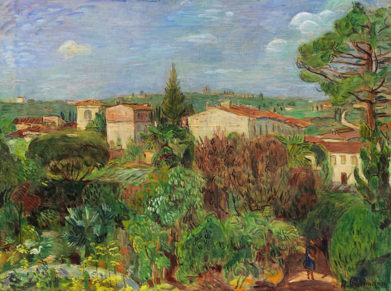 Landschaft bei Galluzzo by Hans Purrmann