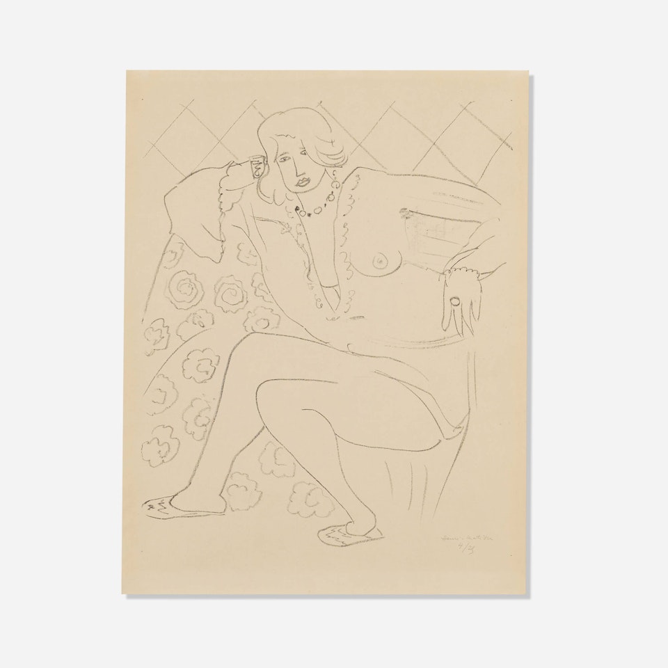 Figure assise, blouse transparente by Henri Matisse