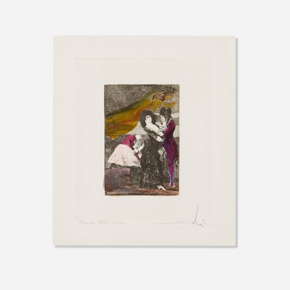 El cisne no está para puñetas (from the Les Caprices de Goya de Dalí portfolio) by Salvador Dali