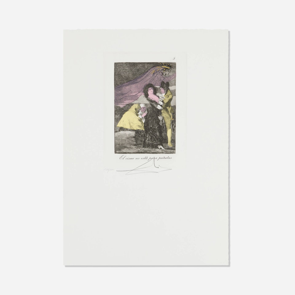 El Cisne No Está para Puñetas (from the Les Caprices de Goya de Dalí portfolio) by Salvador Dali