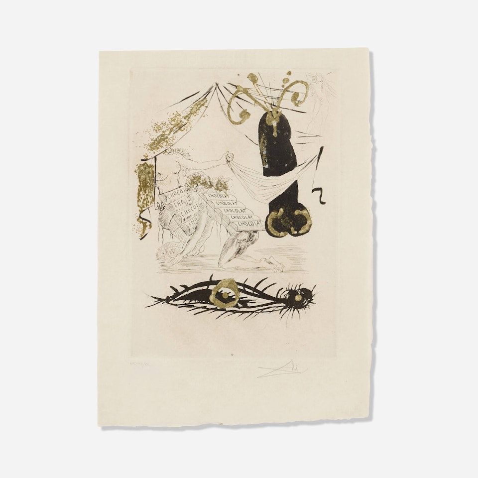 A la Mémoire de Zulma (from the Les Amours Jaunes portfolio) by Salvador Dali