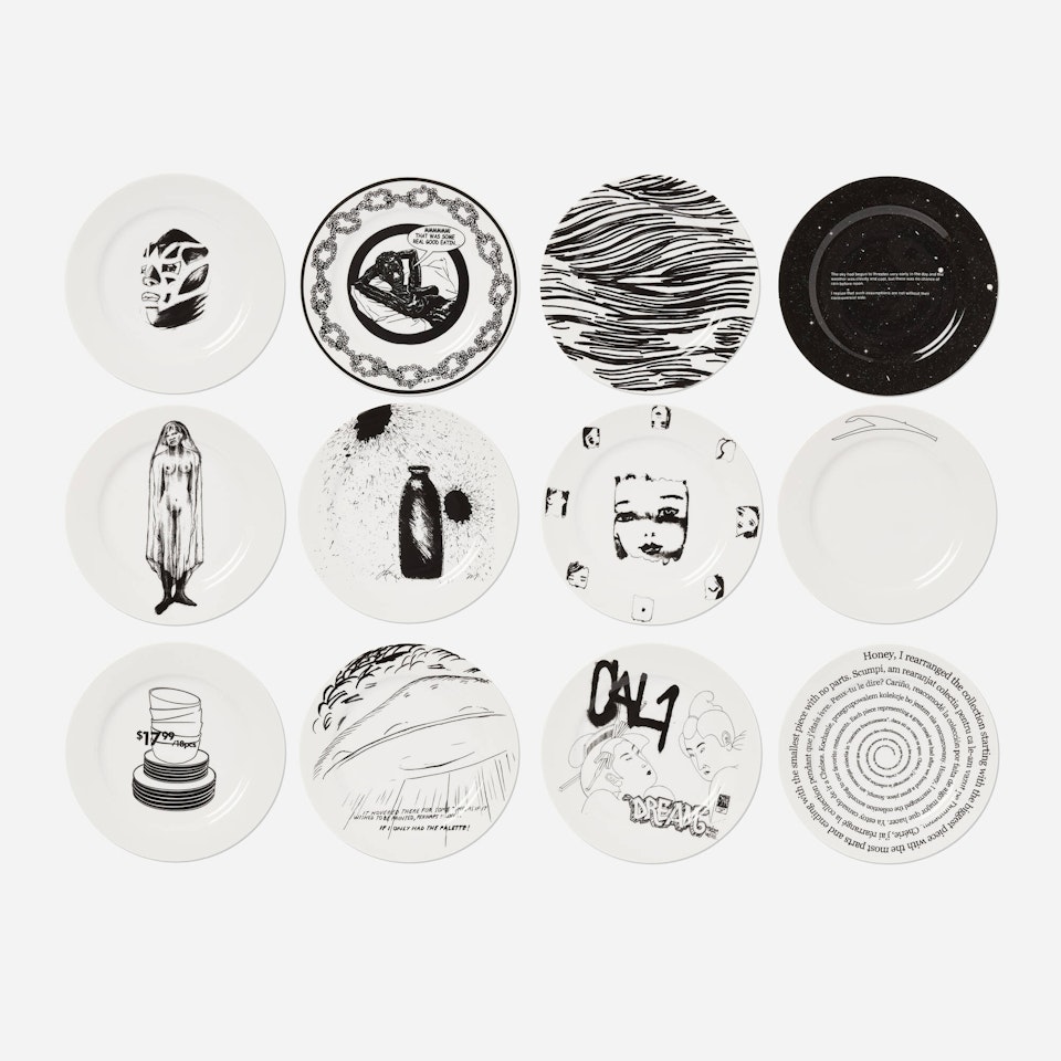 Santa Monica Museum of Art 20th Anniversary plate set by Various Artists