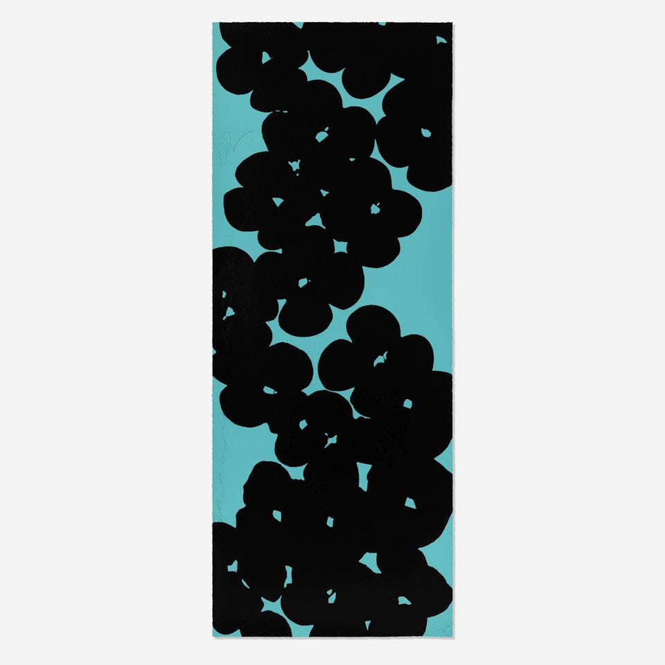 Wallflower (Black and Aqua) by Donald Sultan