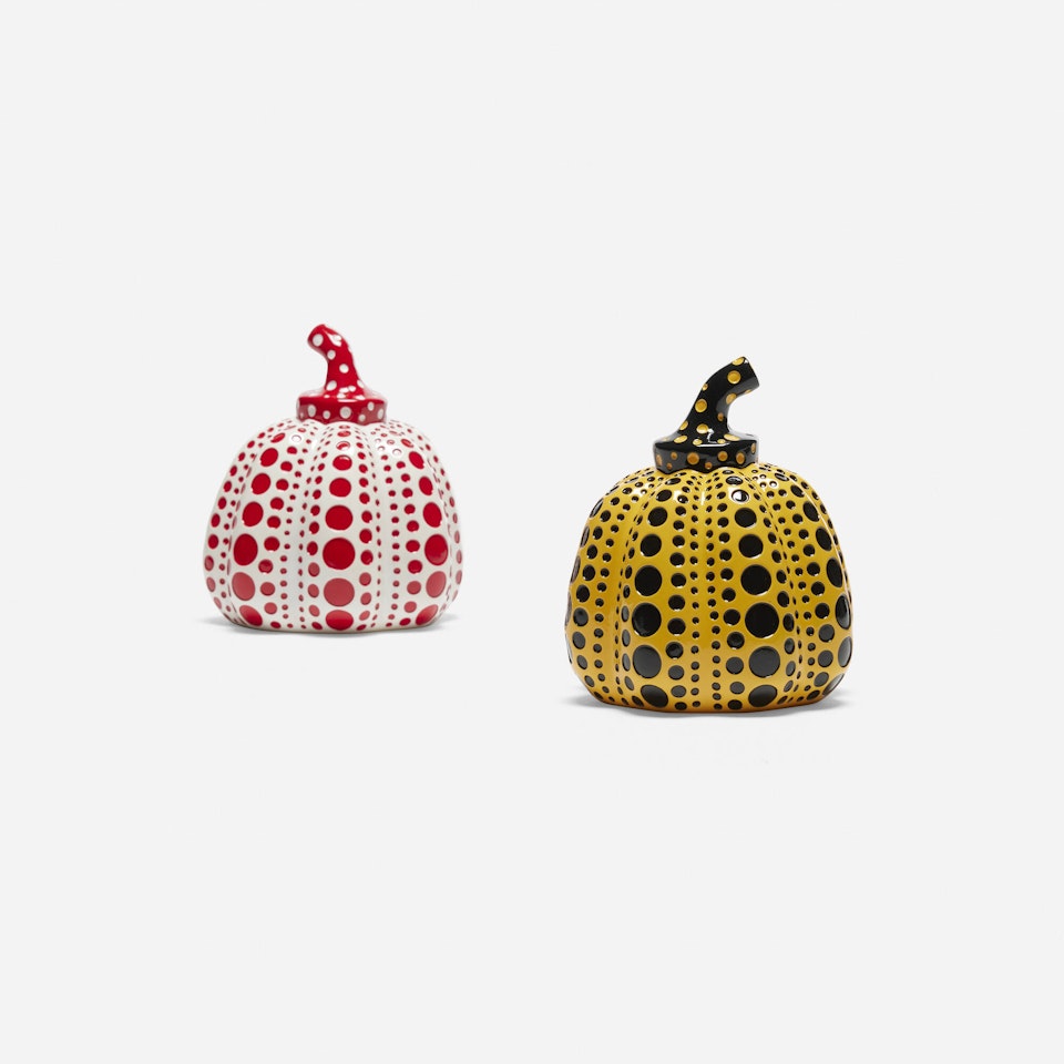 Pumpkins (two works) by Yayoi Kusama