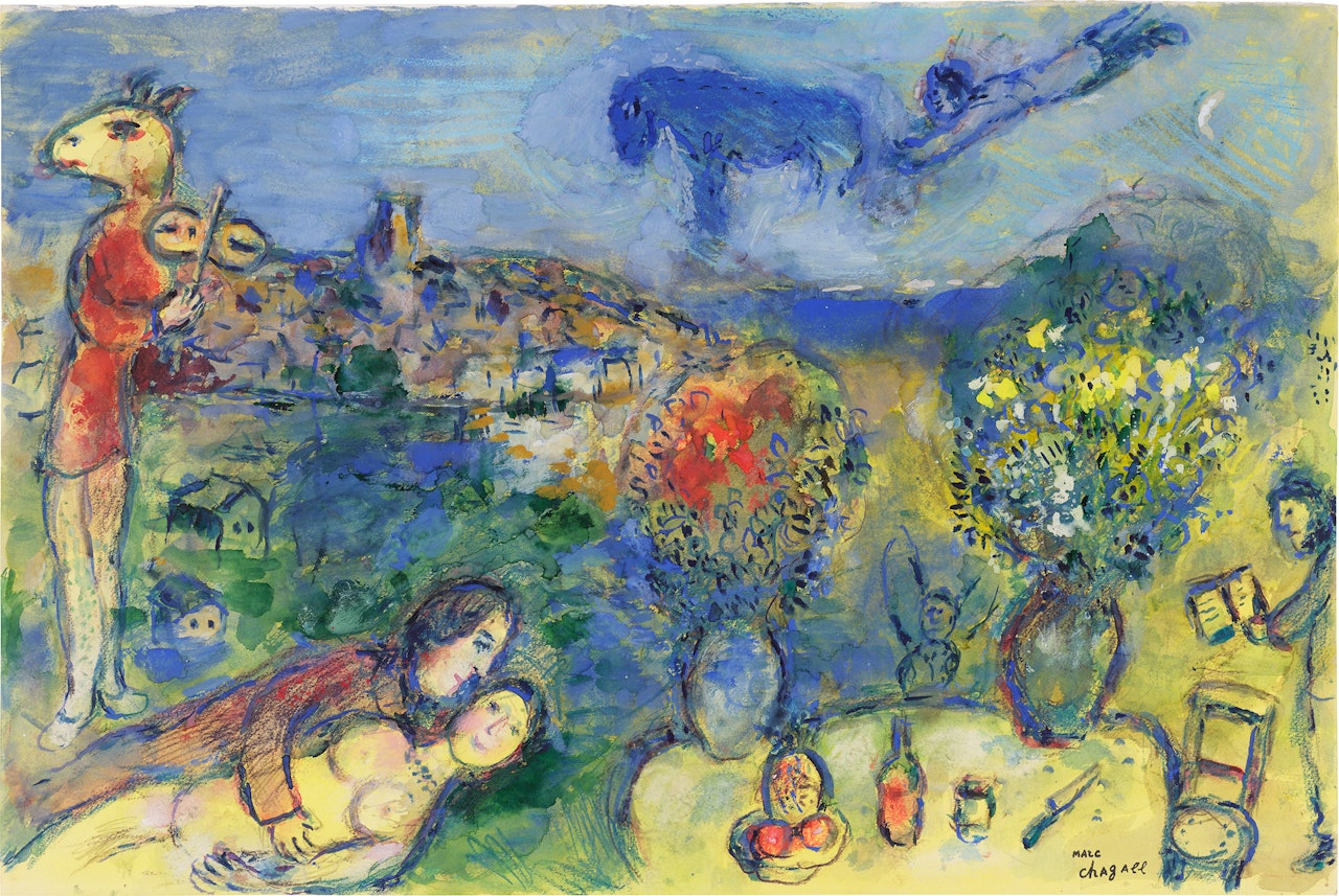L"Âne Musicien à Saint-Paul by Marc Chagall