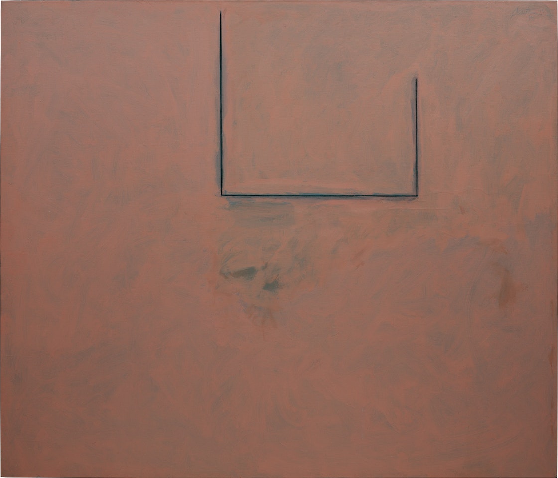 Premonition Open with Flesh over Grey by Robert Motherwell