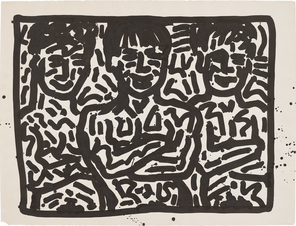 Three Figures with Arms Crossed by Keith Haring