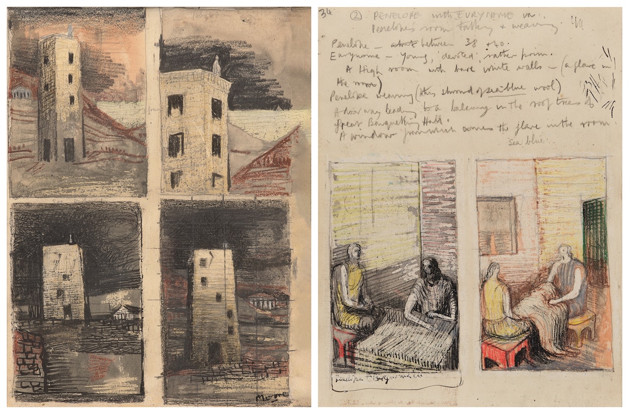 Four Studies for the Watch Tower by Henry Moore