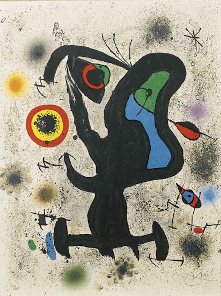 Lithographie pour l'Association Internationale des Arts Plastiques, Unesco by Joan Miró