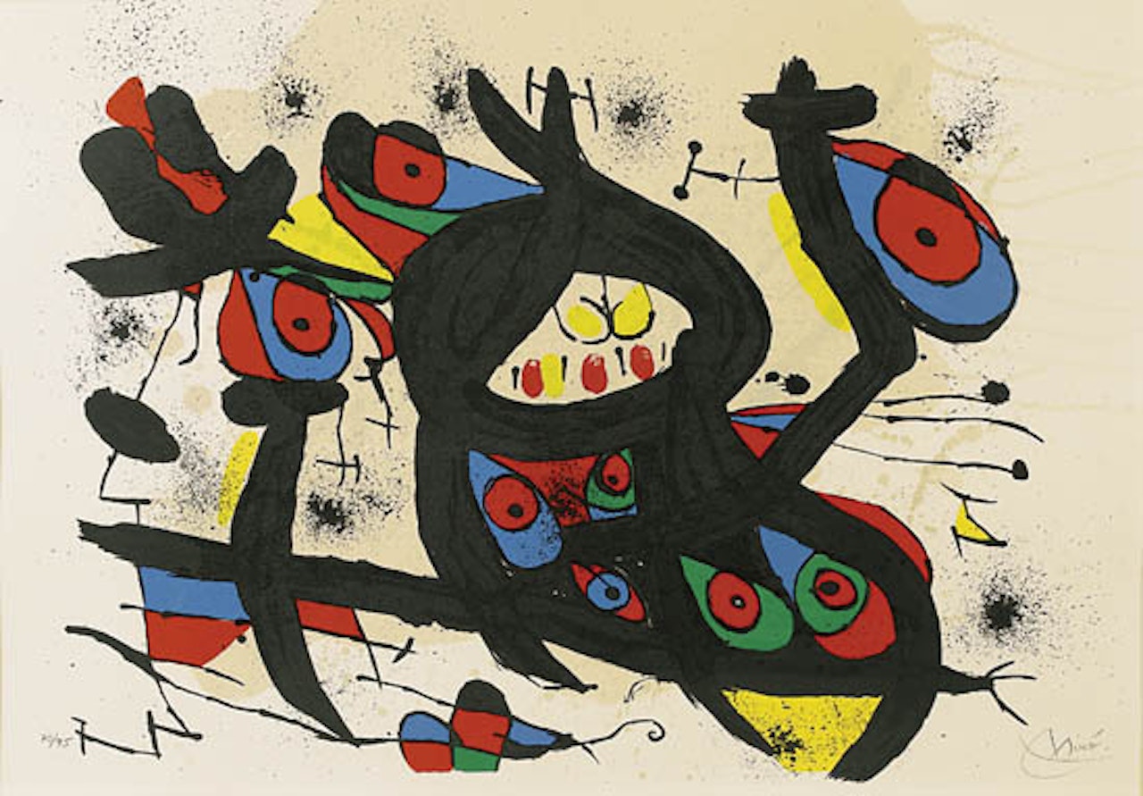 Lithographie pour l'Exposition Miró au Casino de Knokke-le-Zoute by Joan Miró