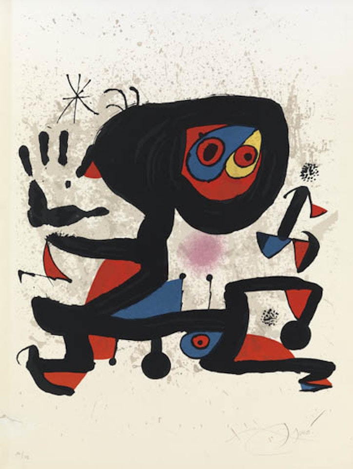 Poster for UNESCO, "Human Rights." by Joan Miró
