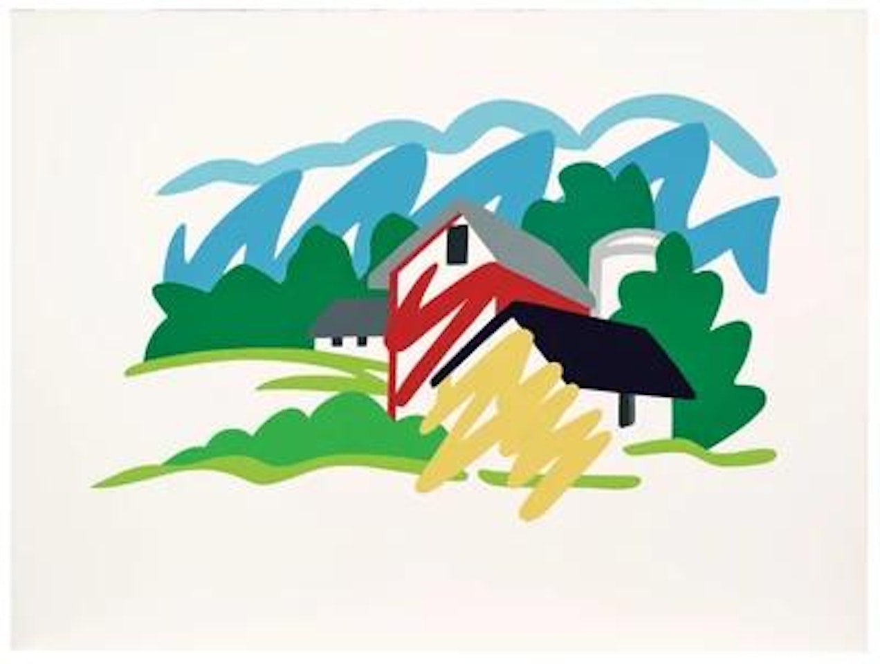 “House and Barn in the distance” by Tom Wesselmann