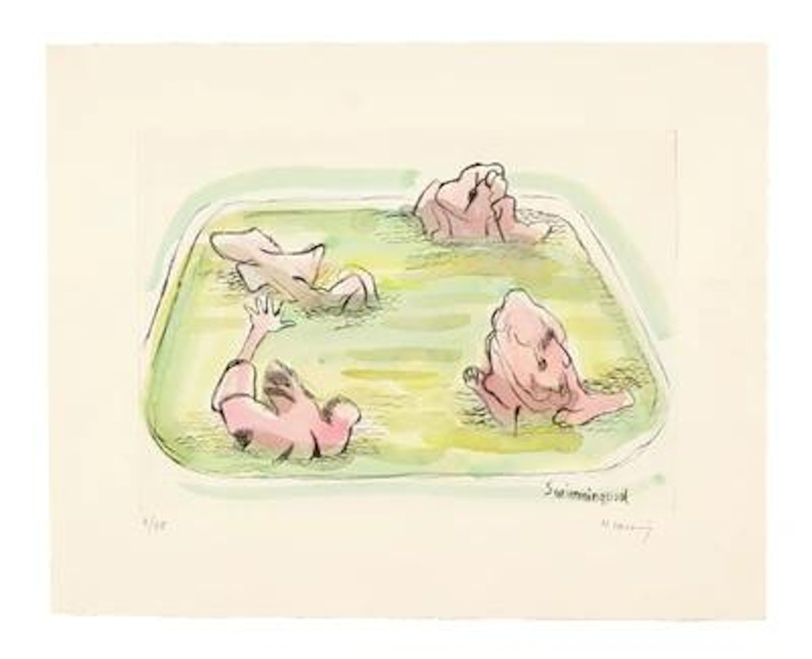 “Swimmingpool” by Maria Lassnig