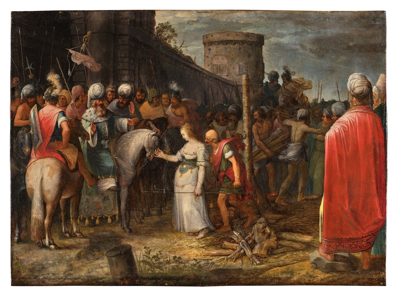 Tamar Being Led to the Stake by Adriaen van Stalbemt