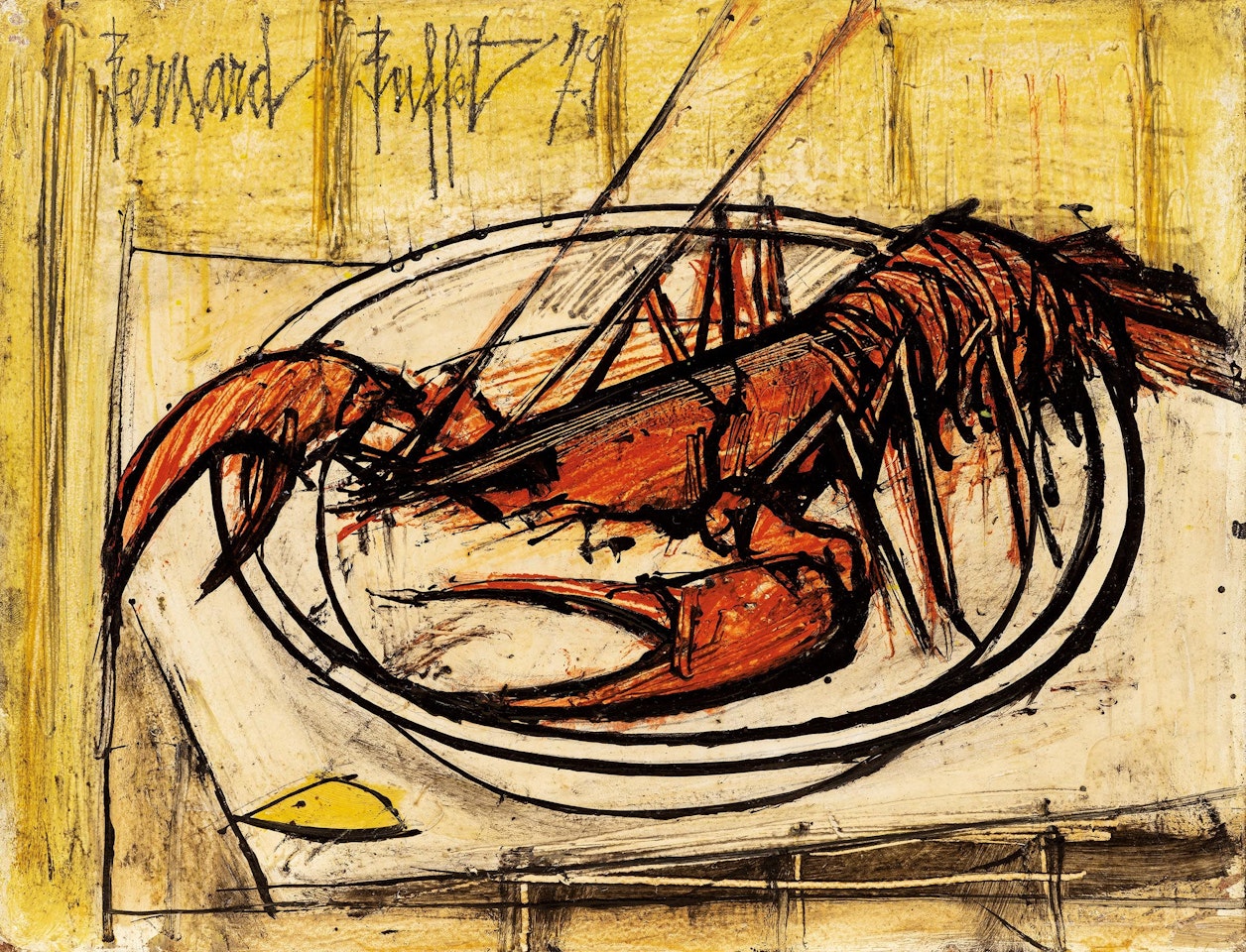 Nature morte au homard by Bernard Buffet