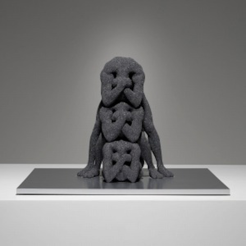 Totem (1/3_Black Si VESSEL) by Kohei Nawa