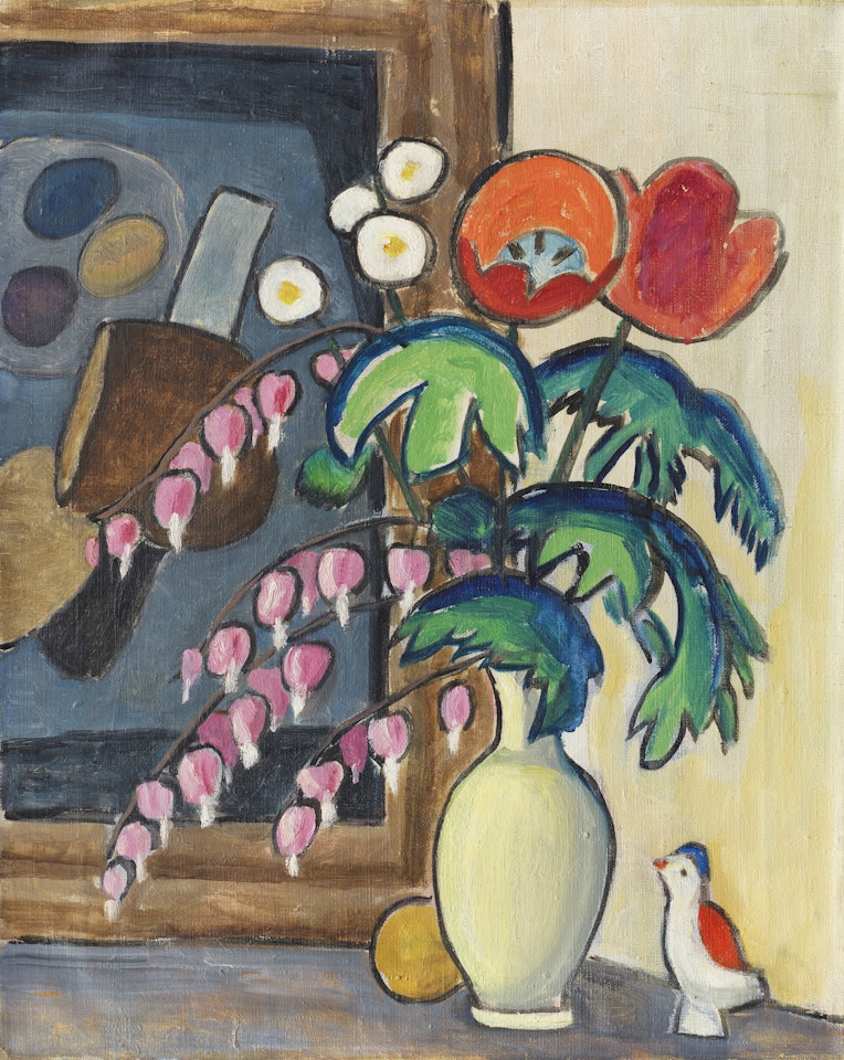 Stillleben mit tränenden Herzen by Gabriele Münter