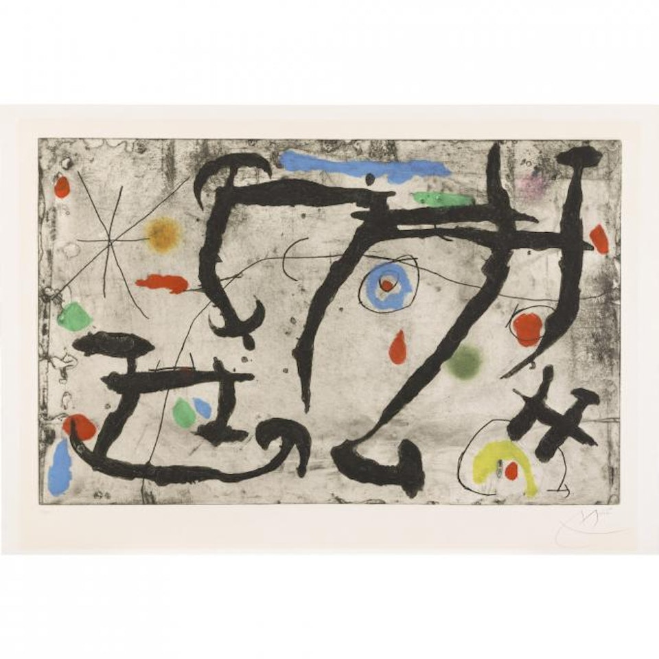 TRACÉ SUR LA PAROI III (TRACE ON THE WALL III) by Joan Miró