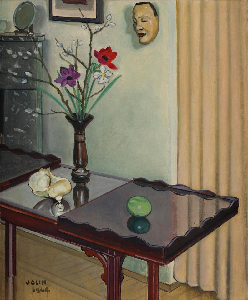 Still life with anemones and willow by Einar Jolin