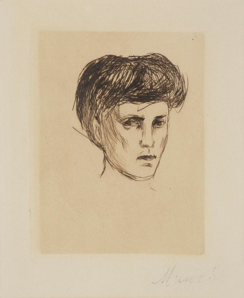 ”Woman"s Head" (Kvinnehode/Frauenkopf) by Edvard Munch