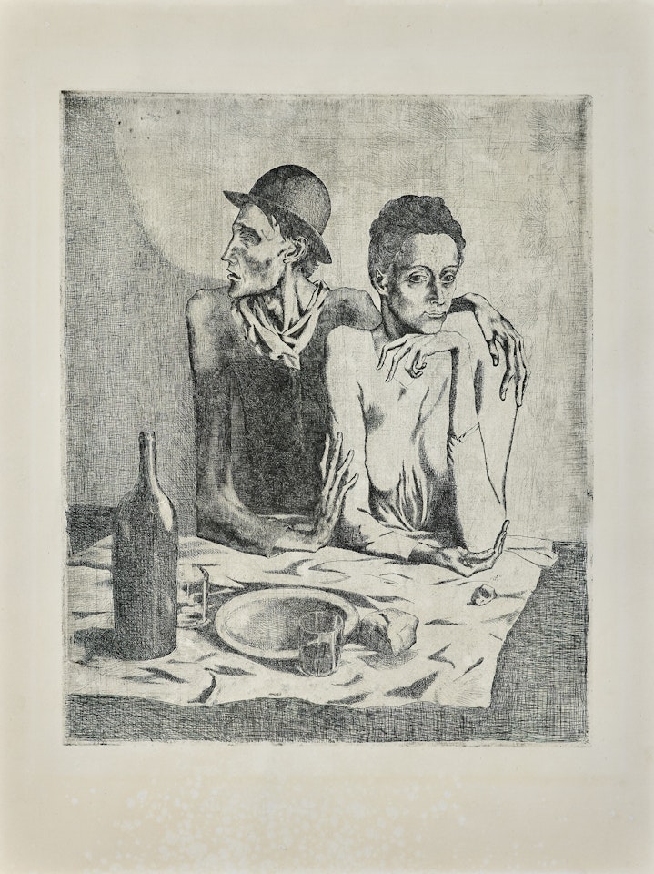 Le Repas Frugal; Baer 2 II b - Bloch 1 by Pablo Picasso