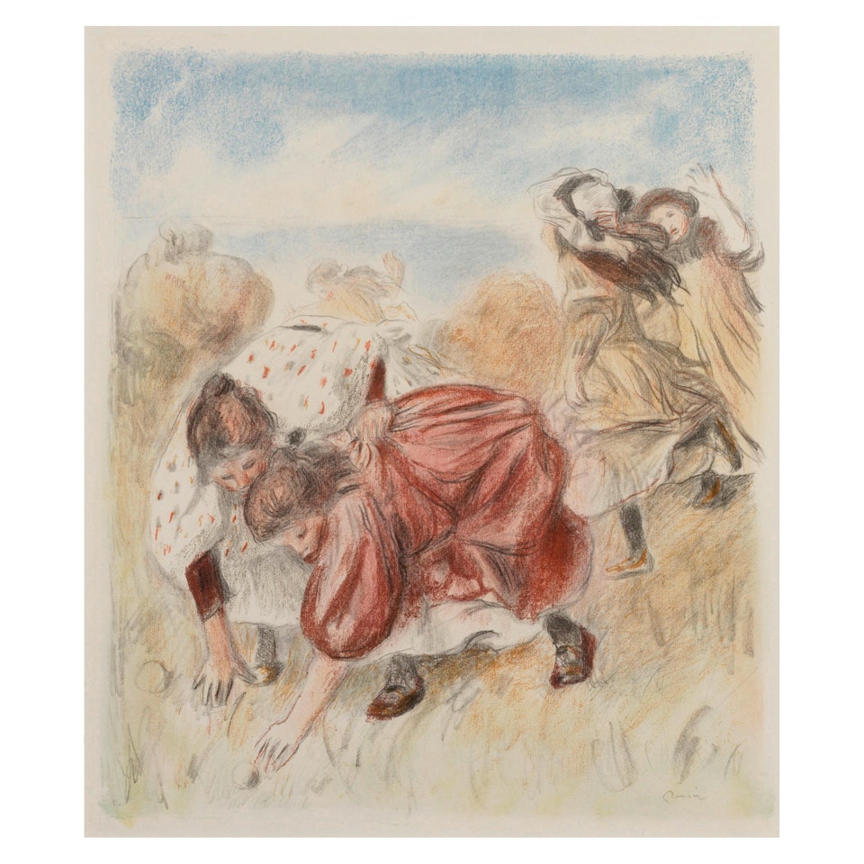 Enfants jouant à la balle (Delteil/Stella 32) by Pierre-Auguste Renoir