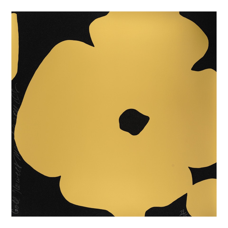 Gold Flowers by Donald Sultan