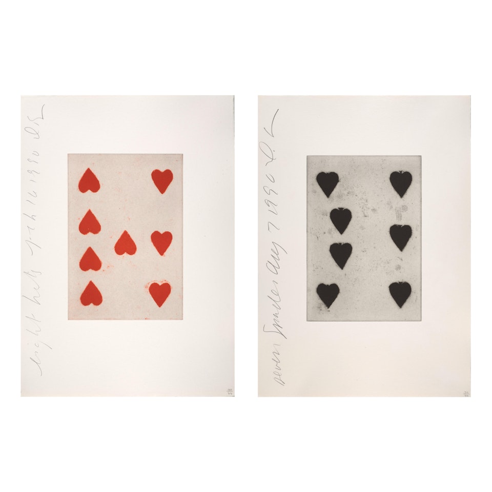 Two Plates, from Playing Cards (2 works) by Donald Sultan