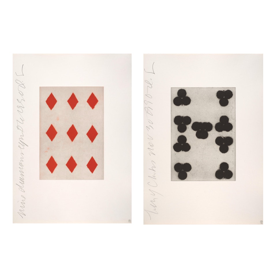 Two Plates, from Playing Cards (2 works) by Donald Sultan