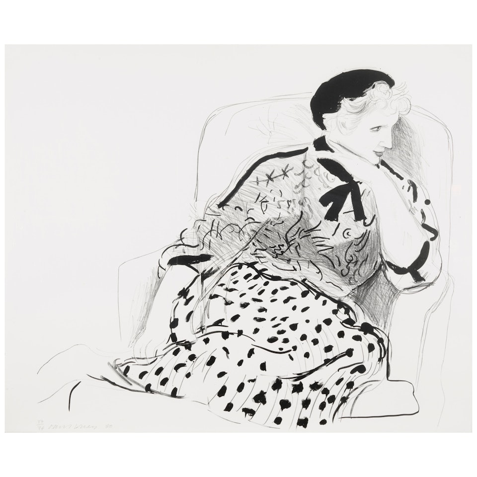 Celia in an Armchair (MCAT 239; Gemini 918) by David Hockney