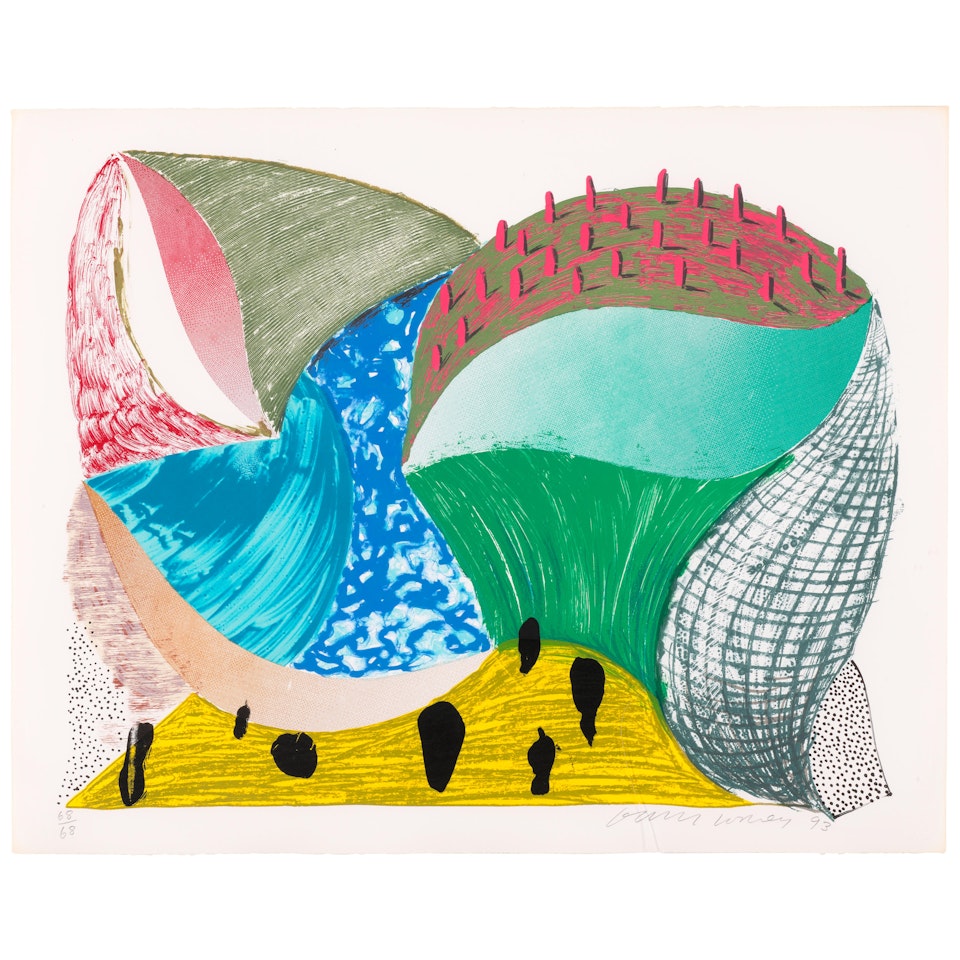 Gorge d"Incre, from Some More New Prints (MCAT 338, Gemini 1624) by David Hockney