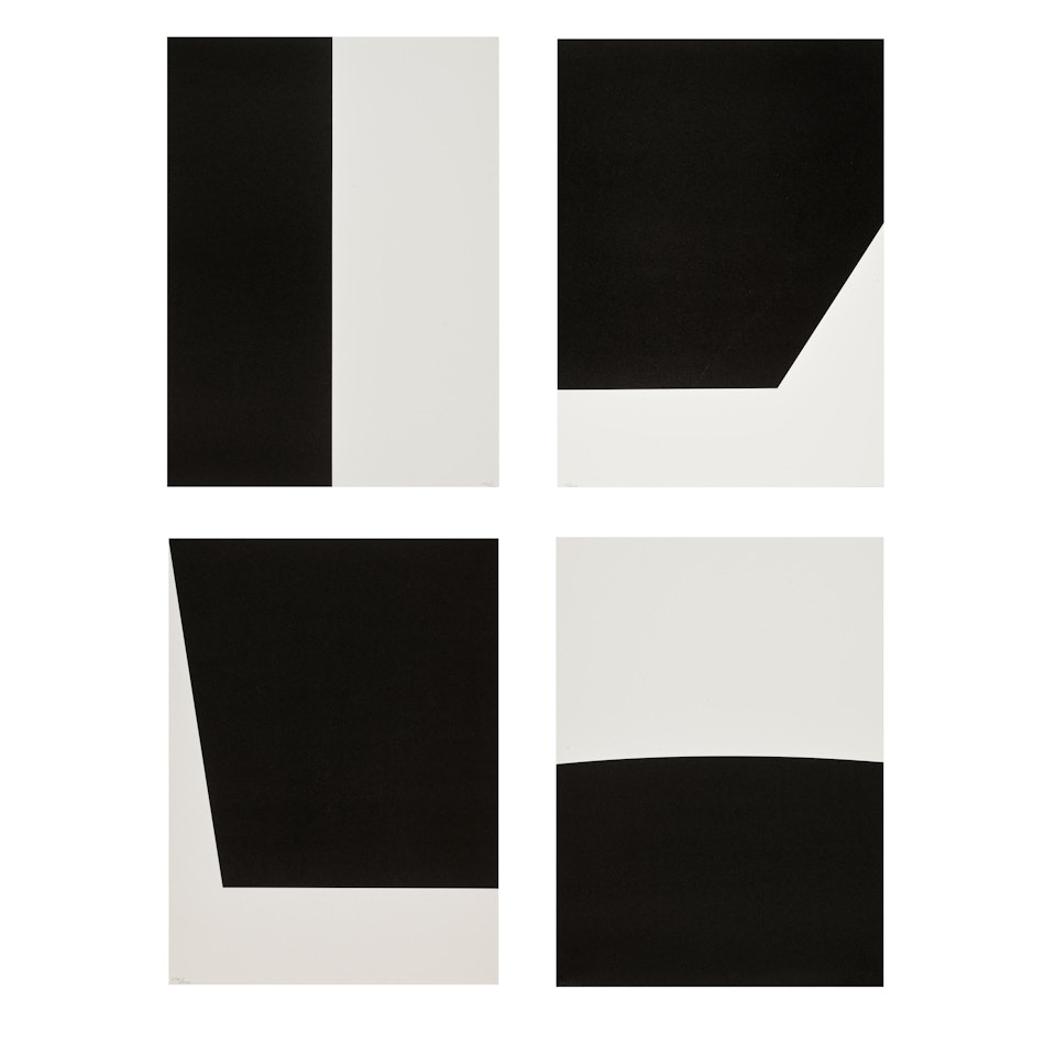 Four plates, from Un Coup de Dés Jamais N"Abolira Le Hasard (4 works) by Ellsworth Kelly