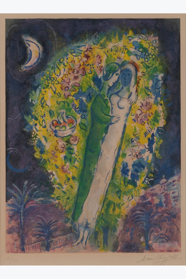 Couple in the Mimosas by Marc Chagall