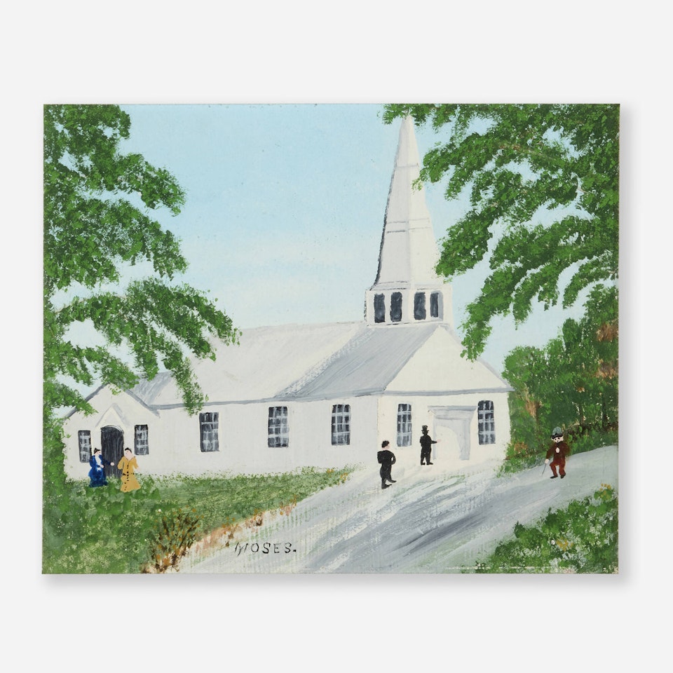 Old Church, White Creek, New York by Grandma Moses