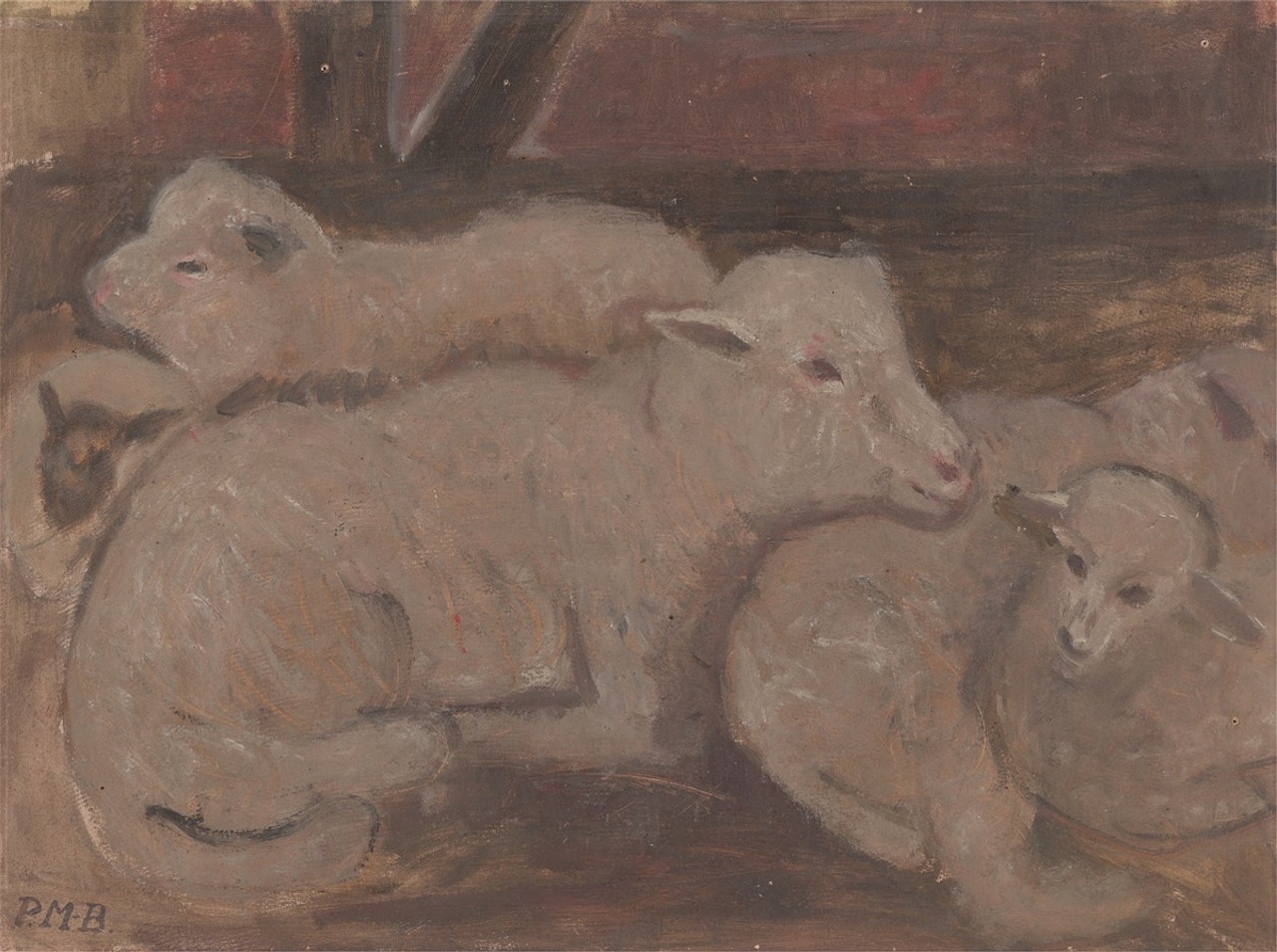 ”Liegende Schafe” by Paula Modersohn-Becker
