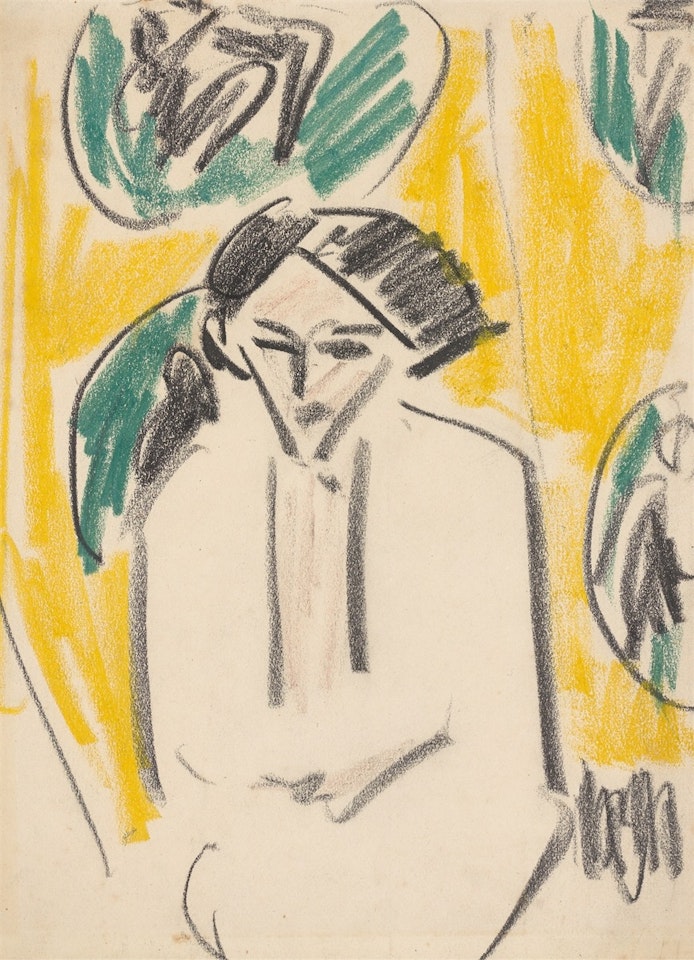 Seated woman by Ernst Ludwig Kirchner