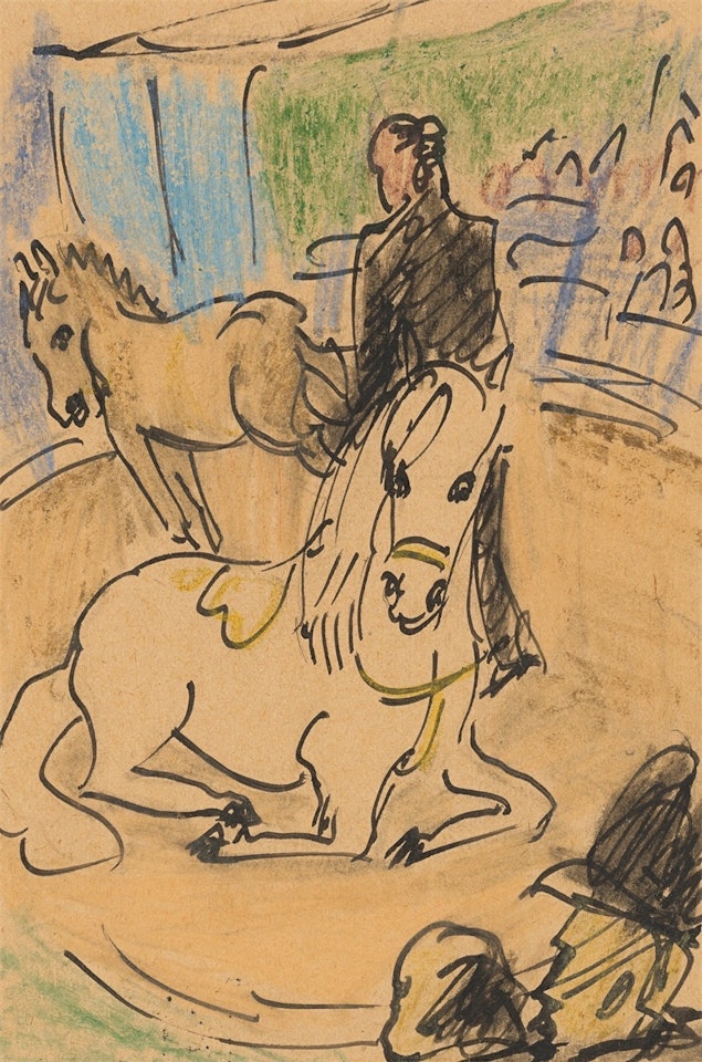 In the circus ring by Erich Heckel