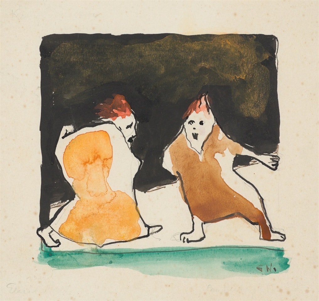 ”Weihnachtsgrüße an Familie Probst”. by Emil Nolde