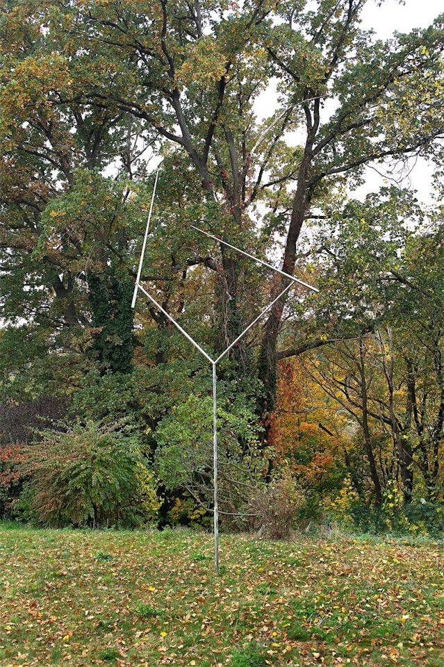 ”Two Lines Up Oblique” by George Rickey
