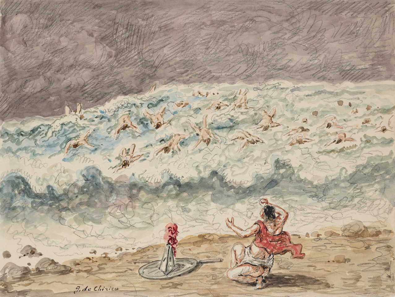 Senza titolo (Fiume dei morti) by Giorgio de Chirico