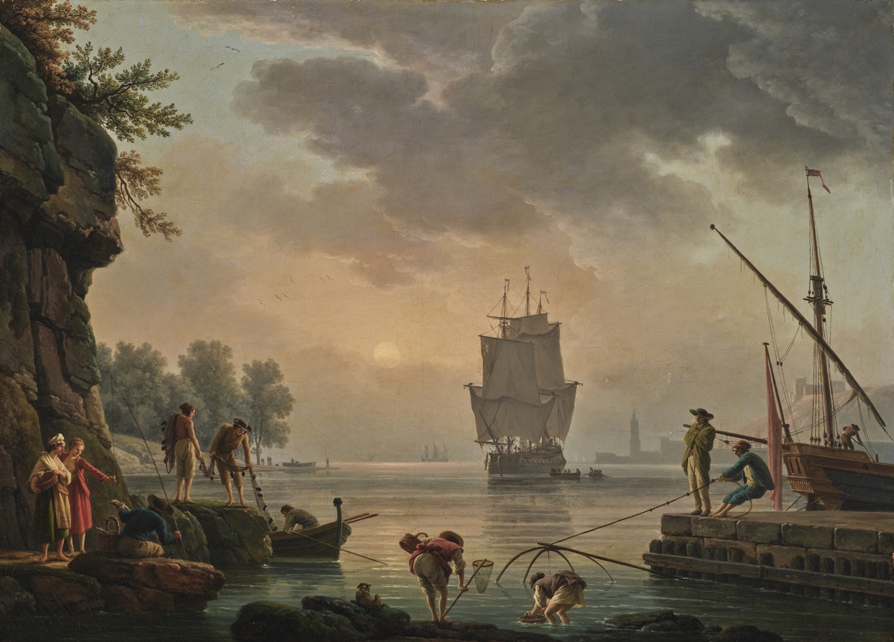 Marine par temps de calme : Brouillard by Claude Joseph Vernet