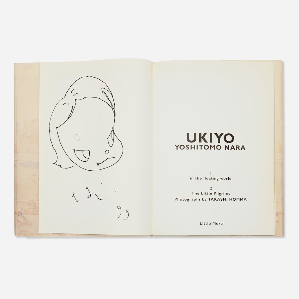 Ukiyo signed book with drawing by Yoshitomo Nara