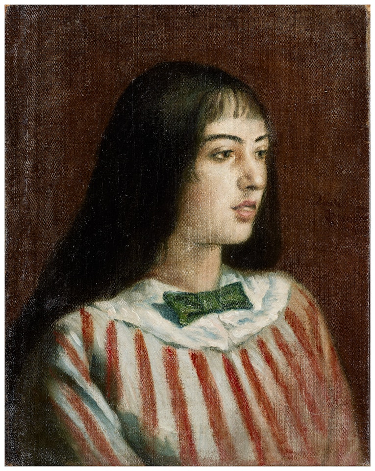 Jeune femme au nœud papillon by Emile Bernard
