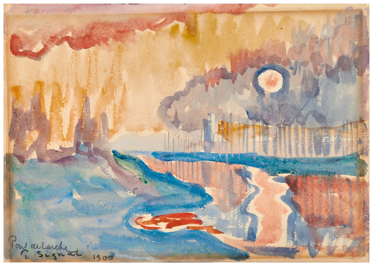 Pont de l"Arche by Paul Signac