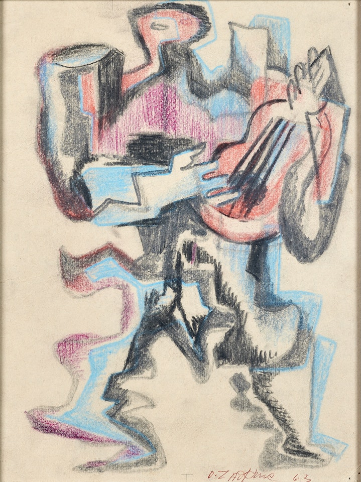 Ensemble de deux oeuvres sur papier by Ossip Zadkine